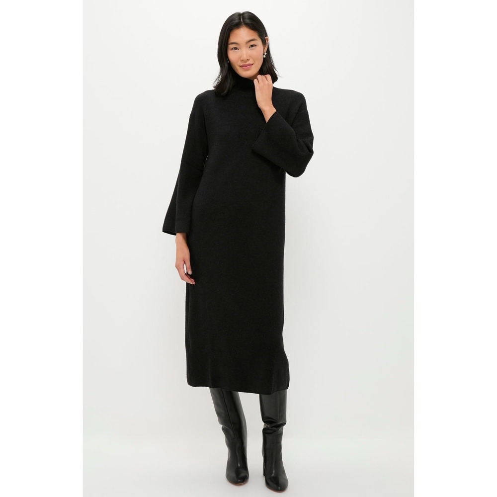 Tuckernuck Pomander Place Noir Vivianne Midi Dress XS Black Shimmer